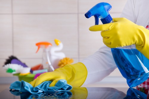 Professional oven cleaner servicing a kitchen in N22